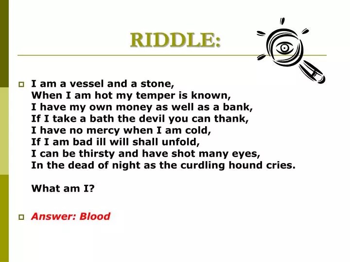 PPT RIDDLE PowerPoint Presentation, free download ID5456715