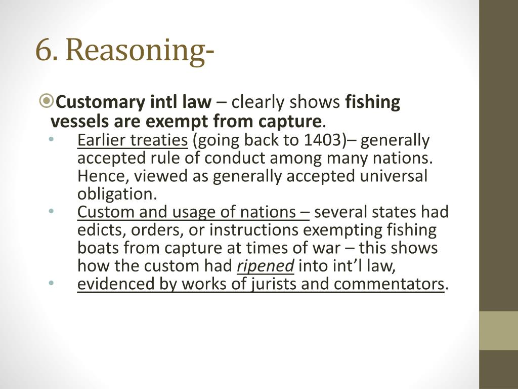 PPT Customary Int’l Law & the Paquete Habana Case PowerPoint