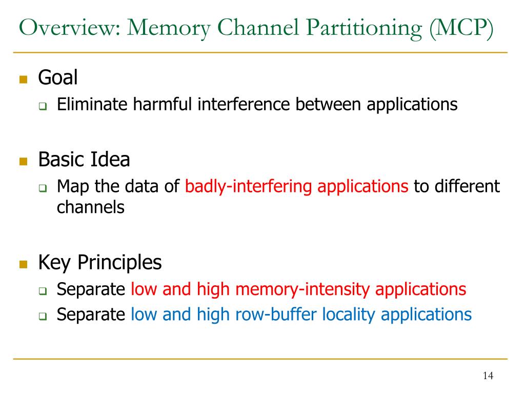 PPT ApplicationAware Memory Channel Partitioning PowerPoint