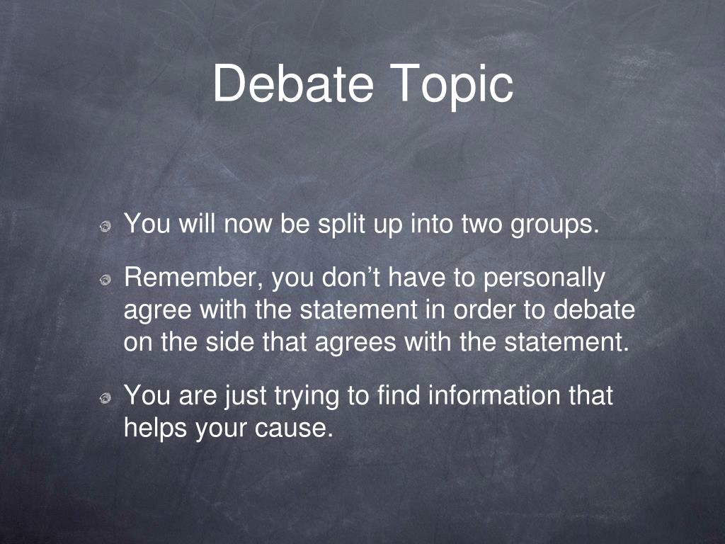 PPT Let ’ s Debate! PowerPoint Presentation, free download ID5460335