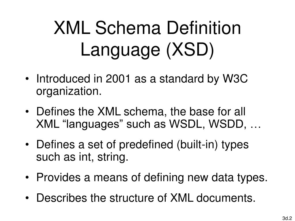 PPT More on XML XML Schema Definition Language (XSD) PowerPoint