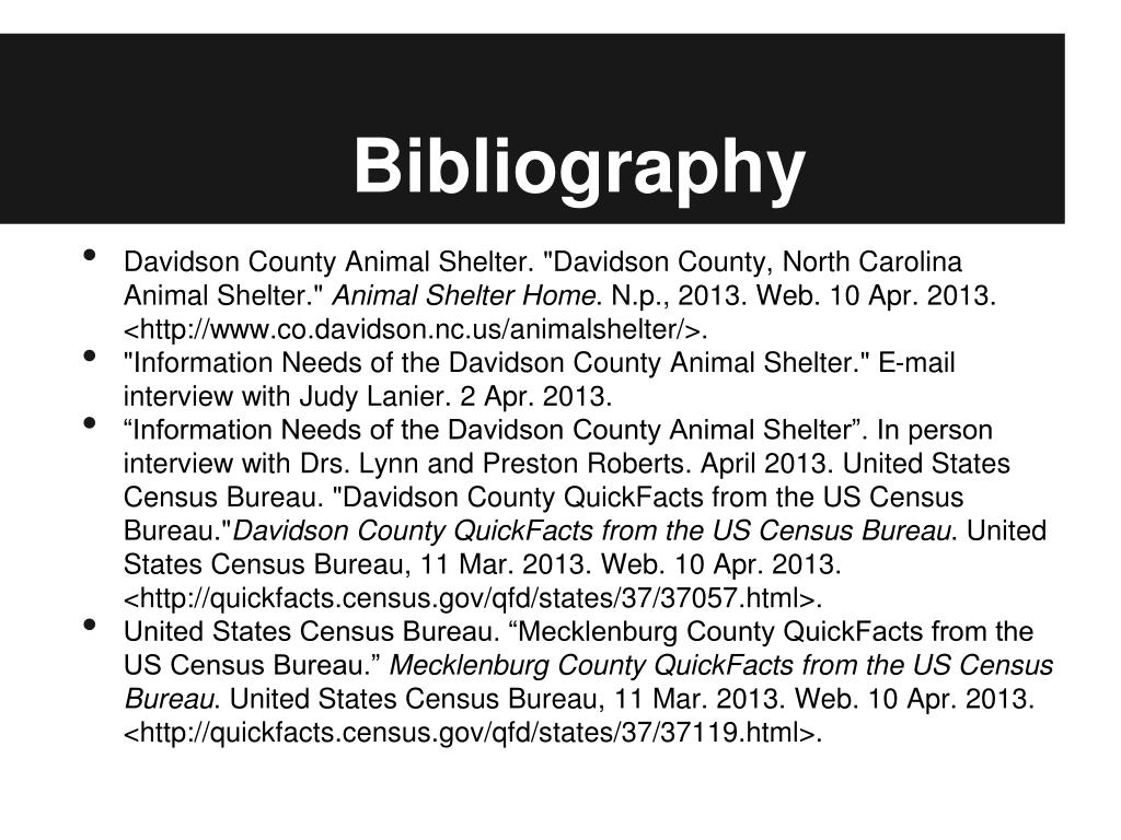 PPT Collection for the Davidson County Animal Shelter PowerPoint