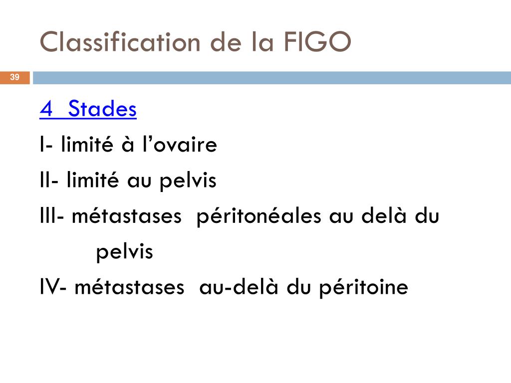 PPT CANCER DE L’OVAIRE Epidémiologie Histoire