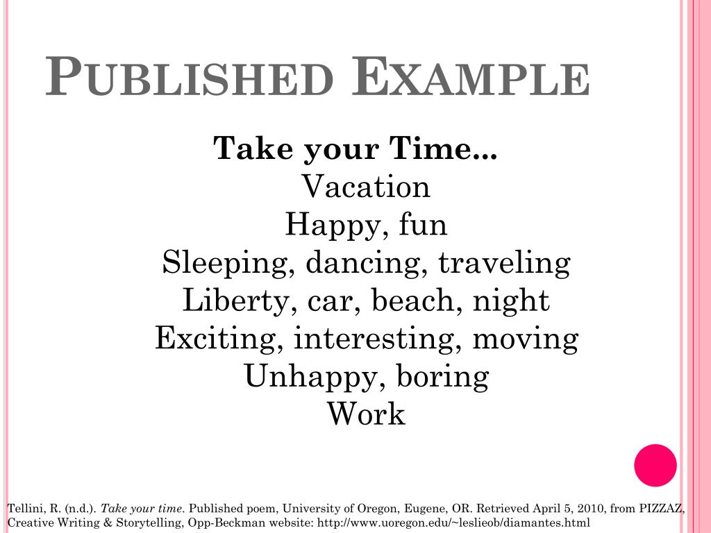 PPT Diamante Poetry PowerPoint Presentation, free