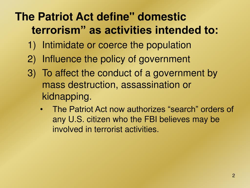 PPT The Patriot Act PowerPoint Presentation, free download ID5463664