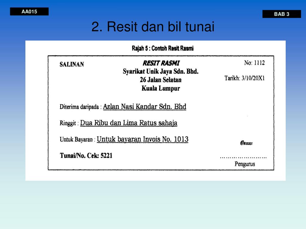 PPT BAB 3 KITARAN PERAKAUNAN PowerPoint Presentation, free download