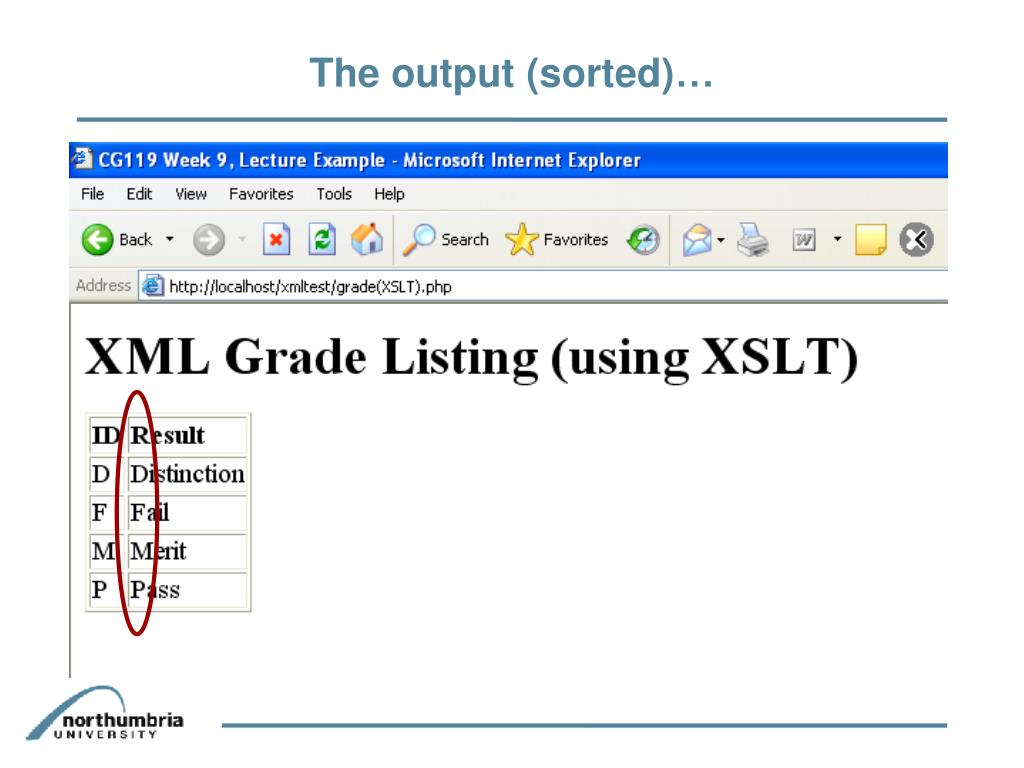 PPT CG0119  Database Systems Parsing XML using SimpleXML & XSLT