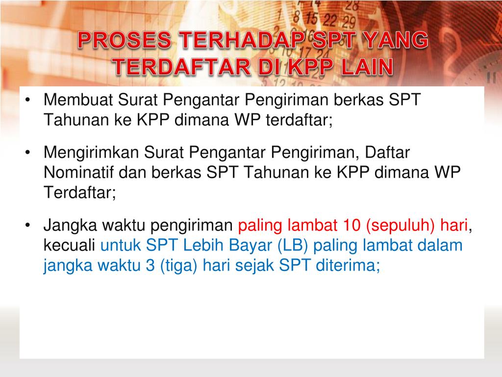 PPT TATA CARA PENERIMAAN DAN PENGOLAHAN SPT 2009 PowerPoint