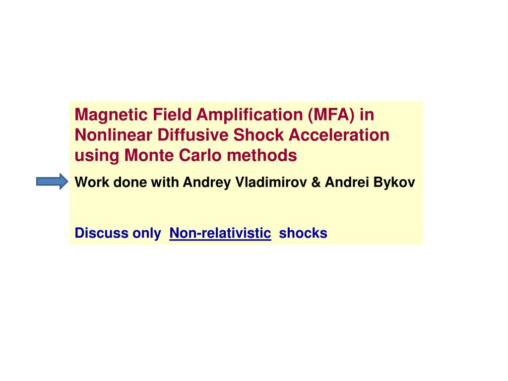 PPT Field Amplification in Diffusive Shock Acceleration