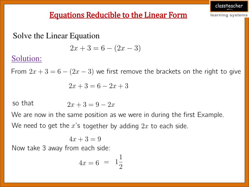 PPT Linear Equations in One Variable PowerPoint Presentation, free