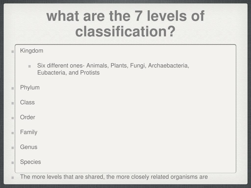 PPT Classification of Living Things PowerPoint Presentation, free