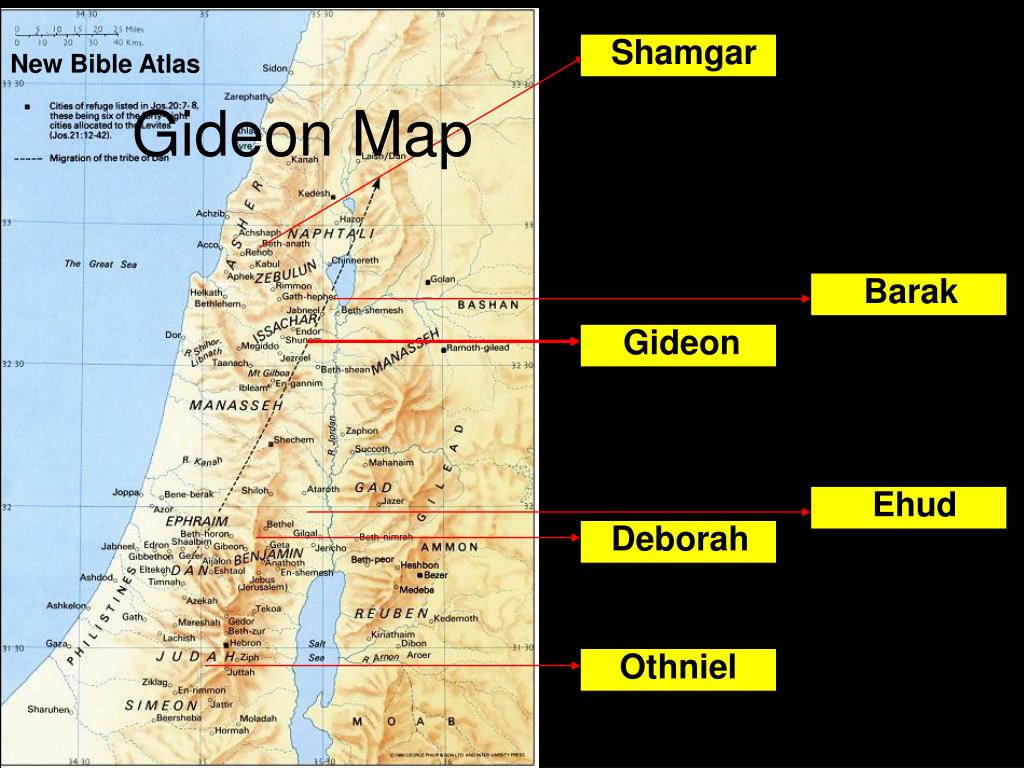 Bible Gideon Map