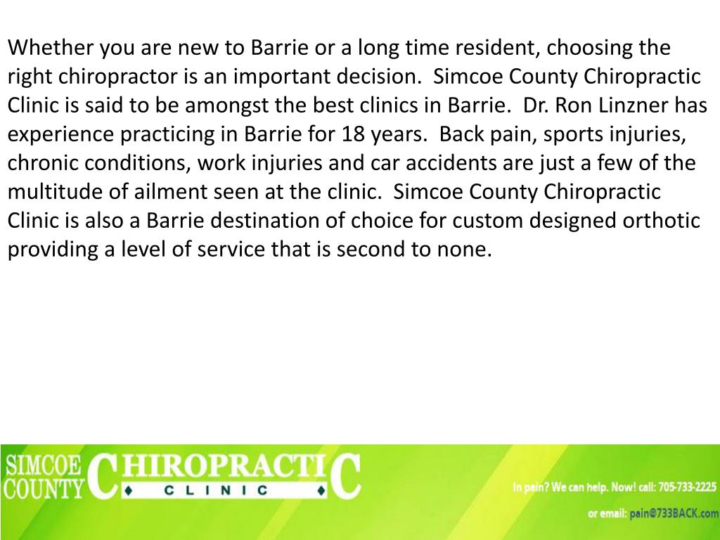 PPT CHOOSING THE RIGHT CHIROPRACTOR IN BARRIE PowerPoint Presentation ID5481046