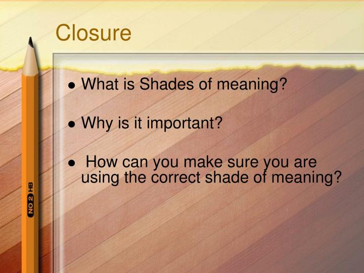 PPT Shades of Meaning PowerPoint Presentation ID5481703
