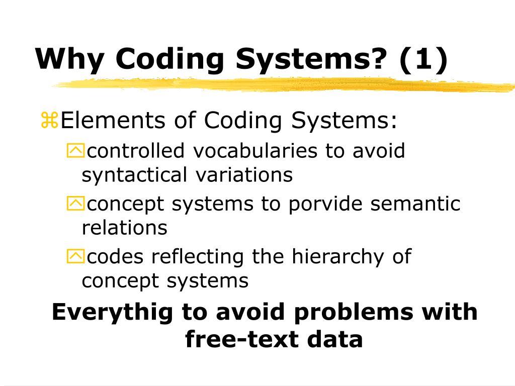 PPT Classification and Coding Systems PowerPoint Presentation, free