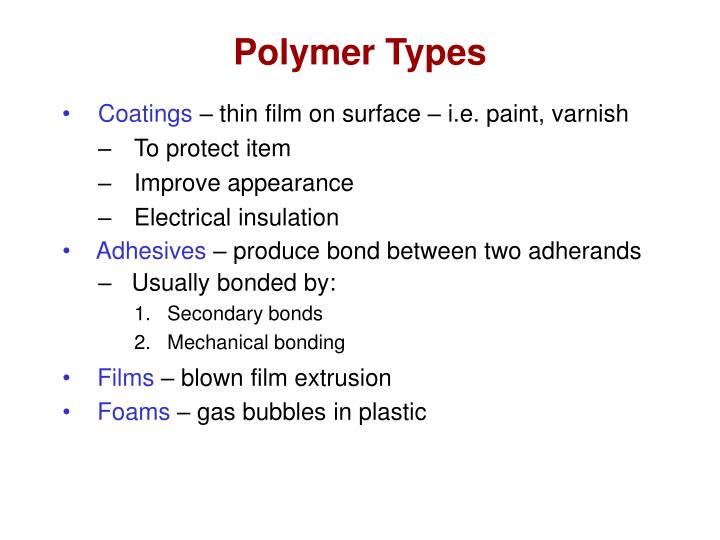 PPT Chapter 15 Polymers Characteristics, Applications, and Processing PowerPoint