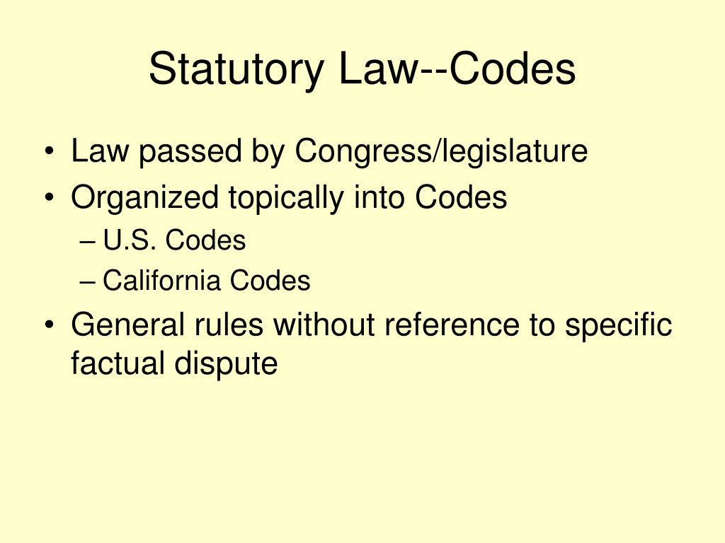 PPT Statutory Law PowerPoint Presentation, free download ID5485713