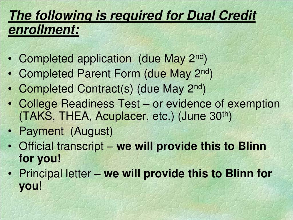 PPT What is dual credit? PowerPoint Presentation, free download ID