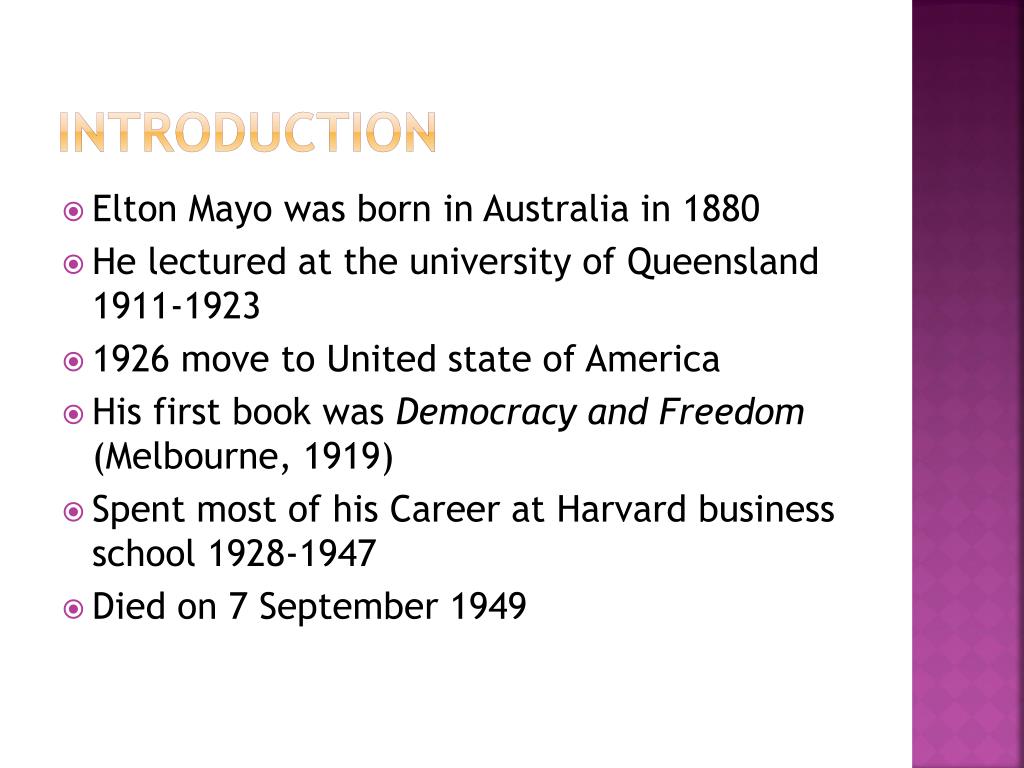 PPT ELTON MAYO PowerPoint Presentation, free download ID5488610