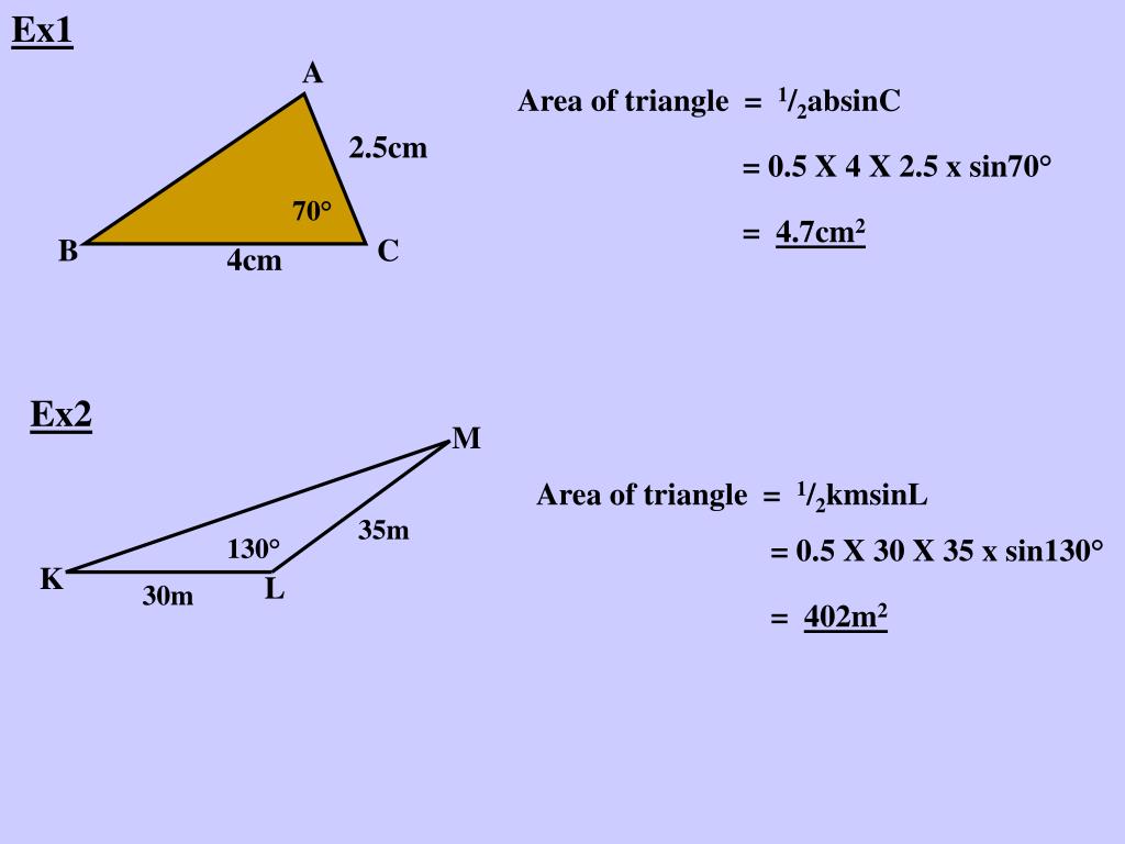 PPT Area of Triangles PowerPoint Presentation, free download ID5490750