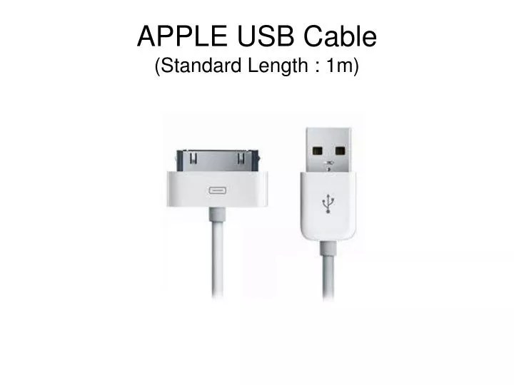 PPT APPLE USB Cable (Standard Length 1m) PowerPoint Presentation