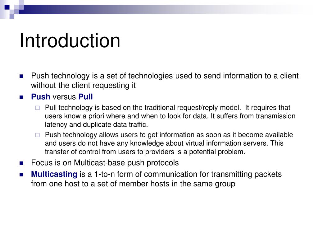 PPT Push Technology PowerPoint Presentation, free download ID5492398