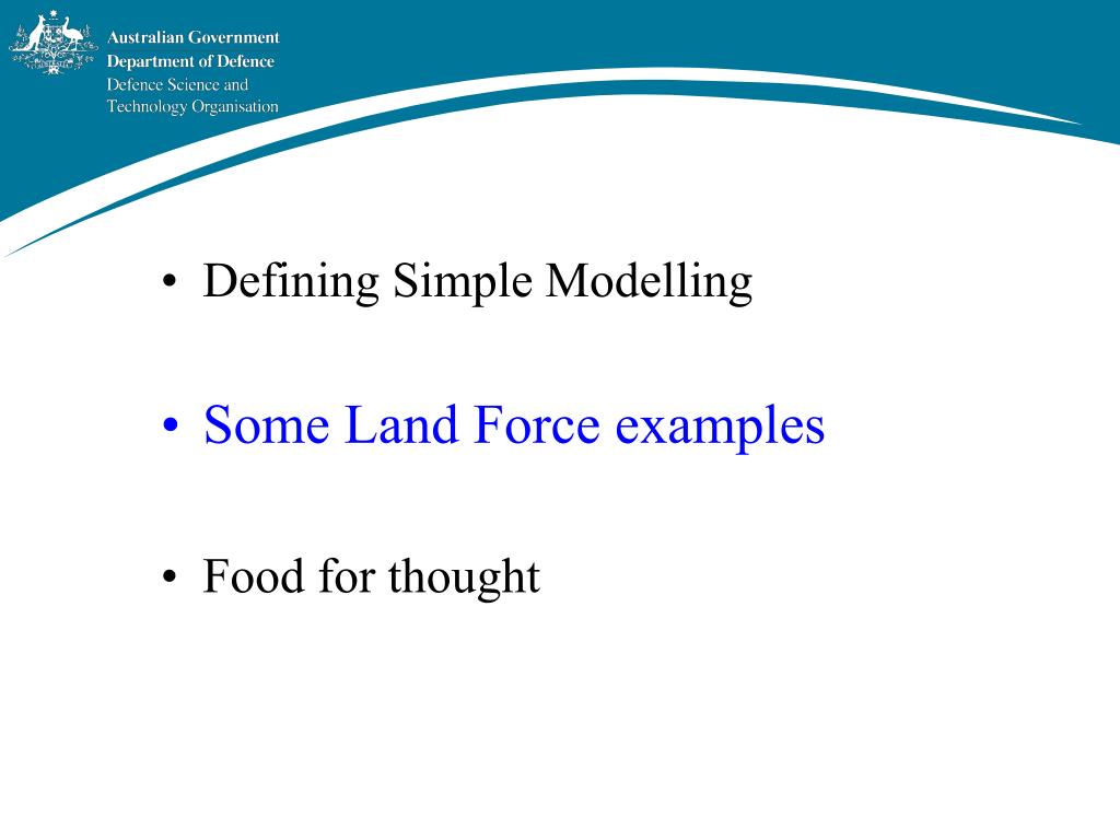 PPT On the application of simple OR models to the Land Force