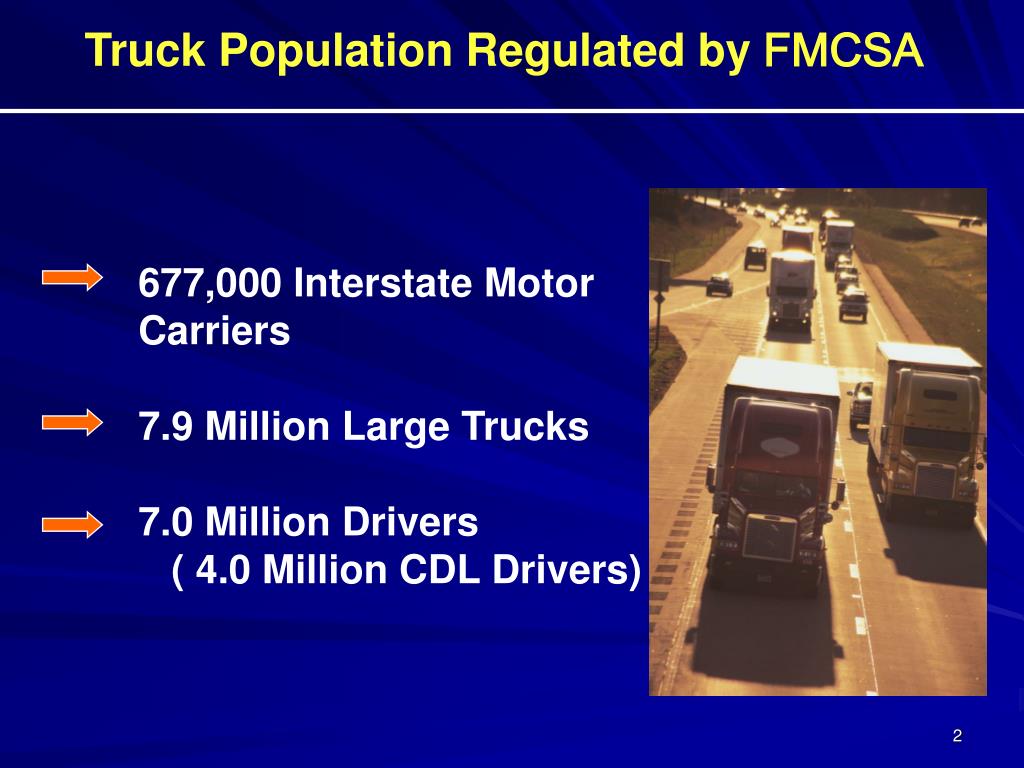 PPT USDOT Federal Motor Carrier Safety Administration Program