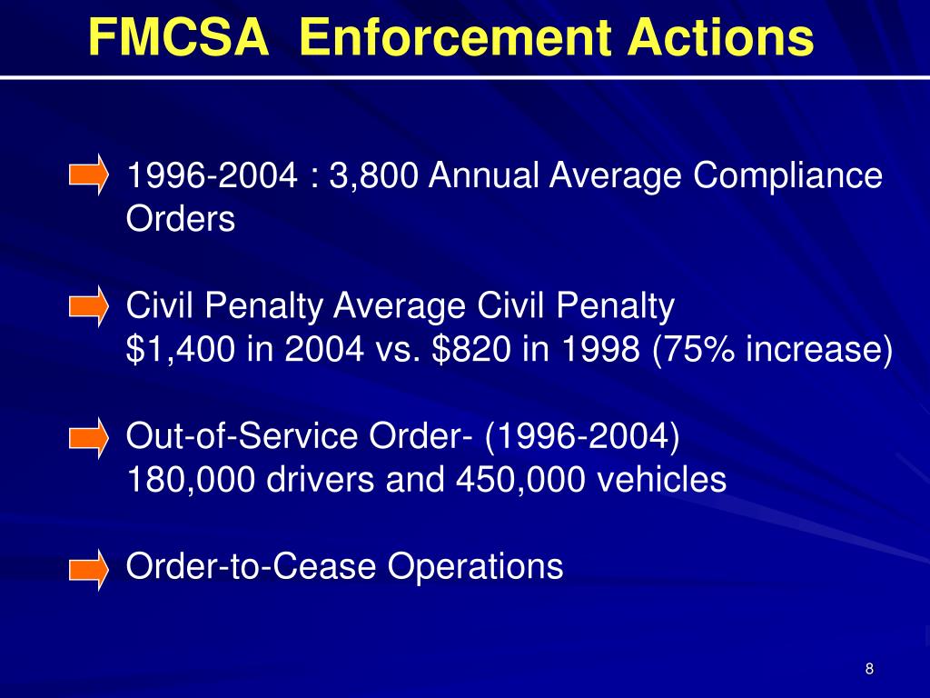 PPT USDOT Federal Motor Carrier Safety Administration Program