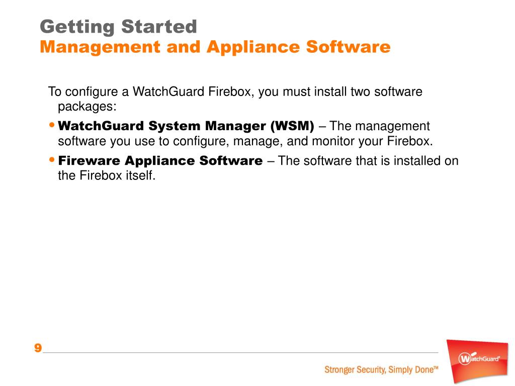 PPT Firewall Basics with Fireware for WatchGuard System Manager v9.1