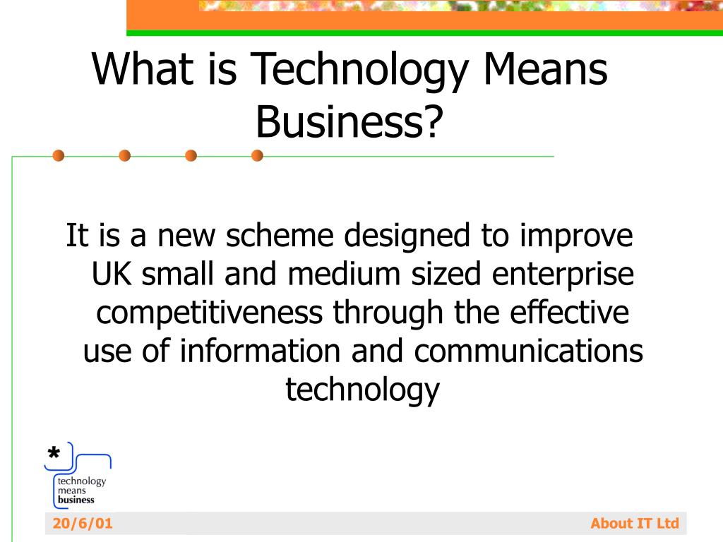PPT Technology Means Business (TMB) PowerPoint Presentation, free