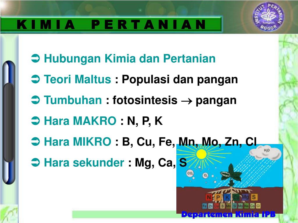 PPT KIMIA PERTANIAN PowerPoint Presentation, free download ID5496126