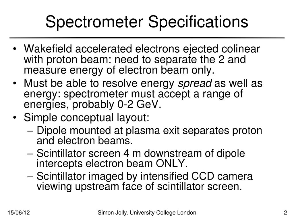 PPT PDPWA Spectrometer PowerPoint Presentation, free download ID5497778