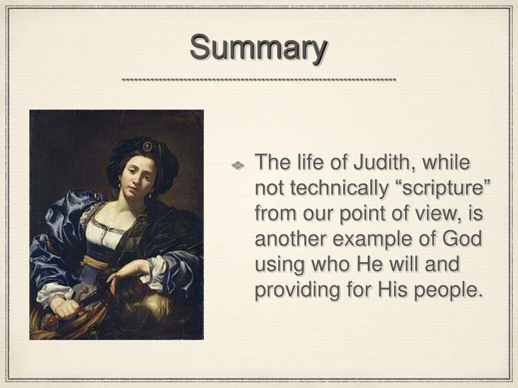 PPT Heroines of the Bible “Judith” PowerPoint Presentation, free