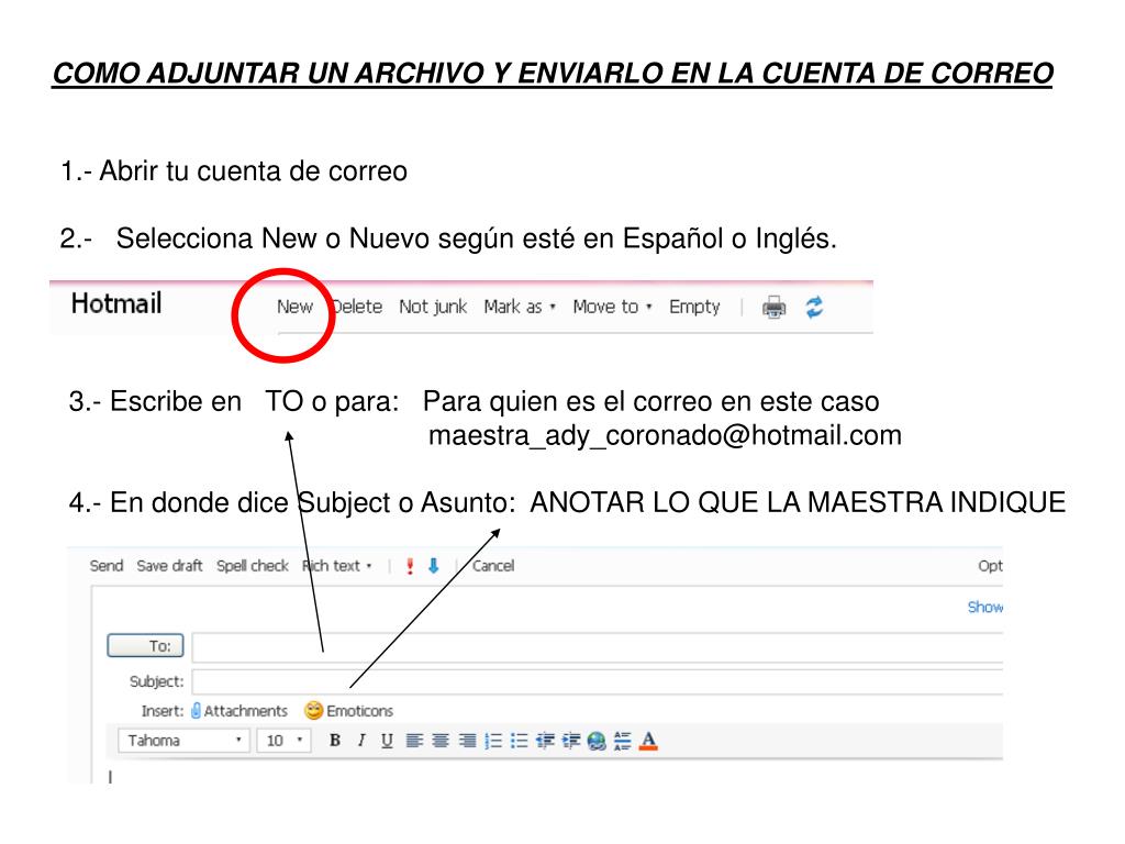 PPT COMO ADJUNTAR UN ARCHIVO Y ENVIARLO EN LA CUENTA DE CORREO