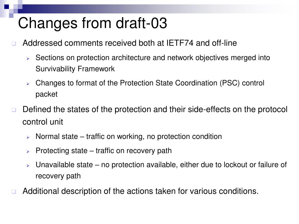 PPT MPLSTP Linear Protection draftweingartenmplstplinear