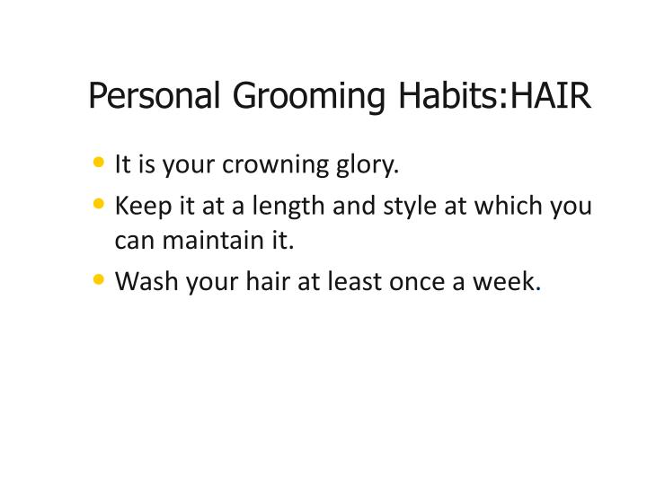 PPT PERSONAL GROOMING PowerPoint Presentation ID5506374