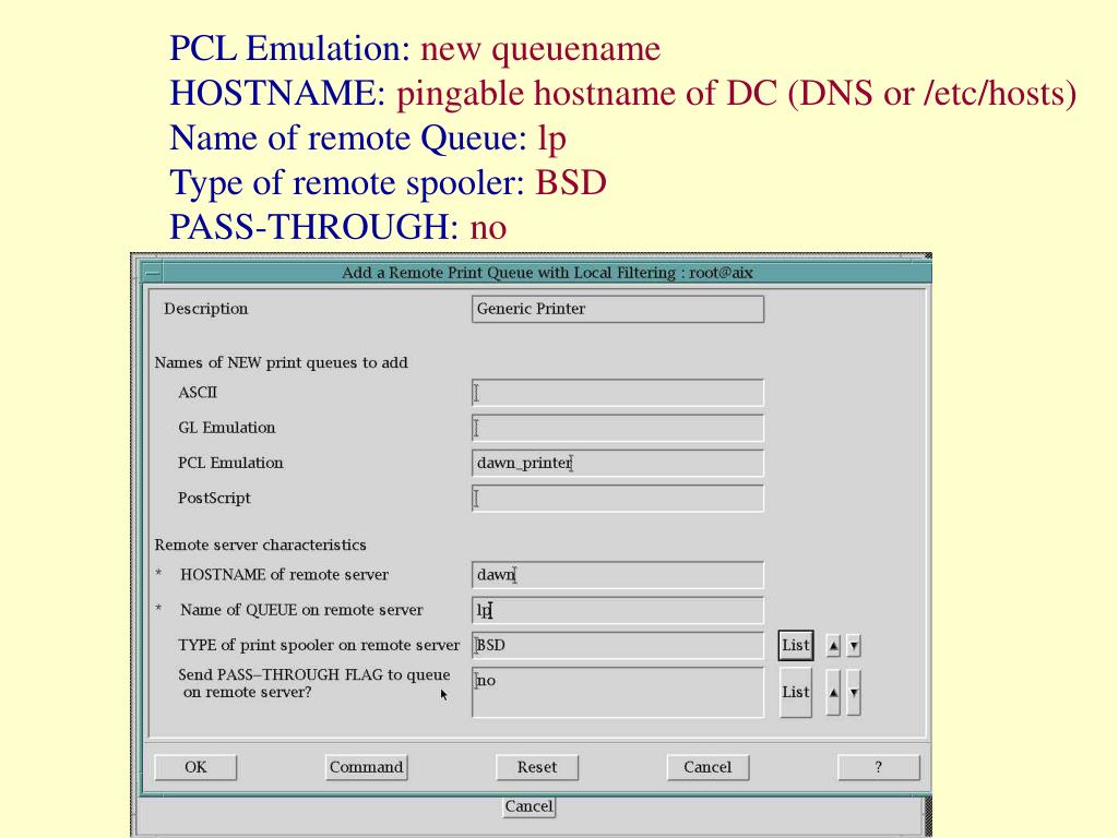 PPT AIX 3.x, 4.x Adding and Configuring a Print Queue For ASCII Text