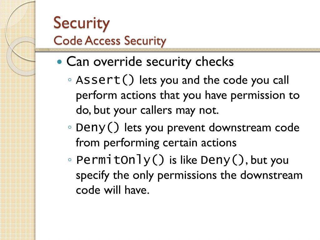 PPT System.Security.Permissions namespace PowerPoint Presentation, free download ID5514329