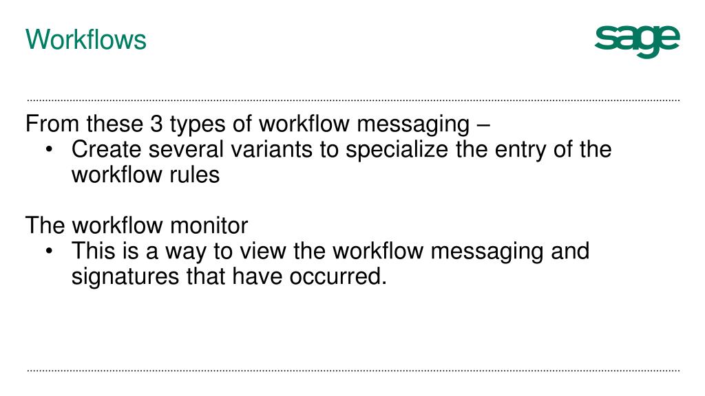 PPT Sage ERP X3 Workflow PowerPoint Presentation, free download ID