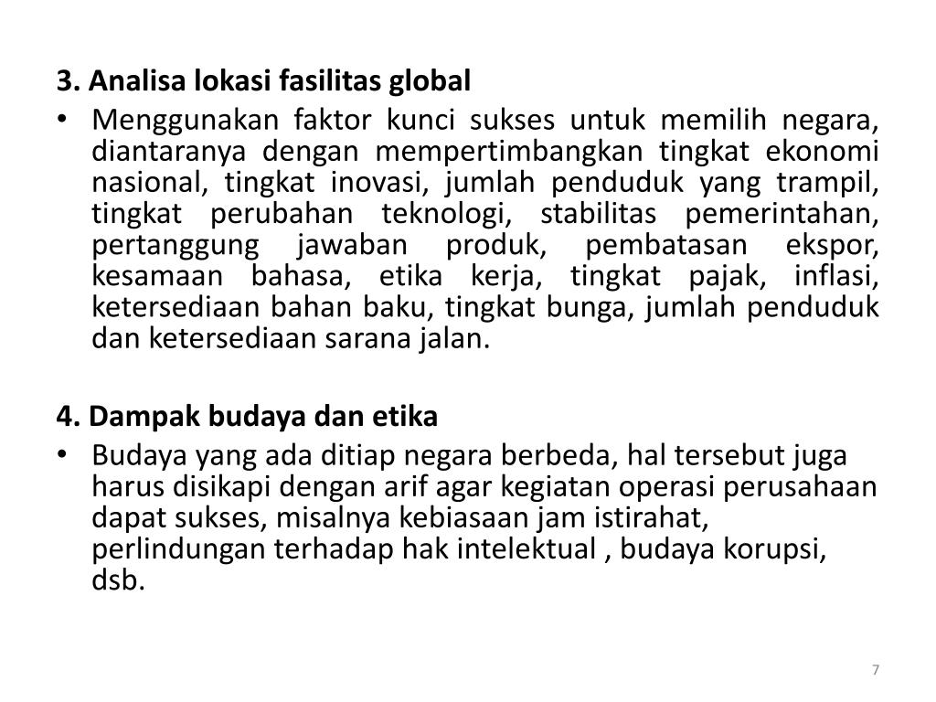 PPT APA ALASAN YANG MENDASARI PERUSAHAAN MENJADI GLOBAL ? 1