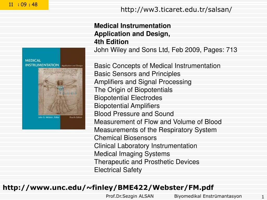 PPT Medical Instrumentation Application and Design, 4th Edition