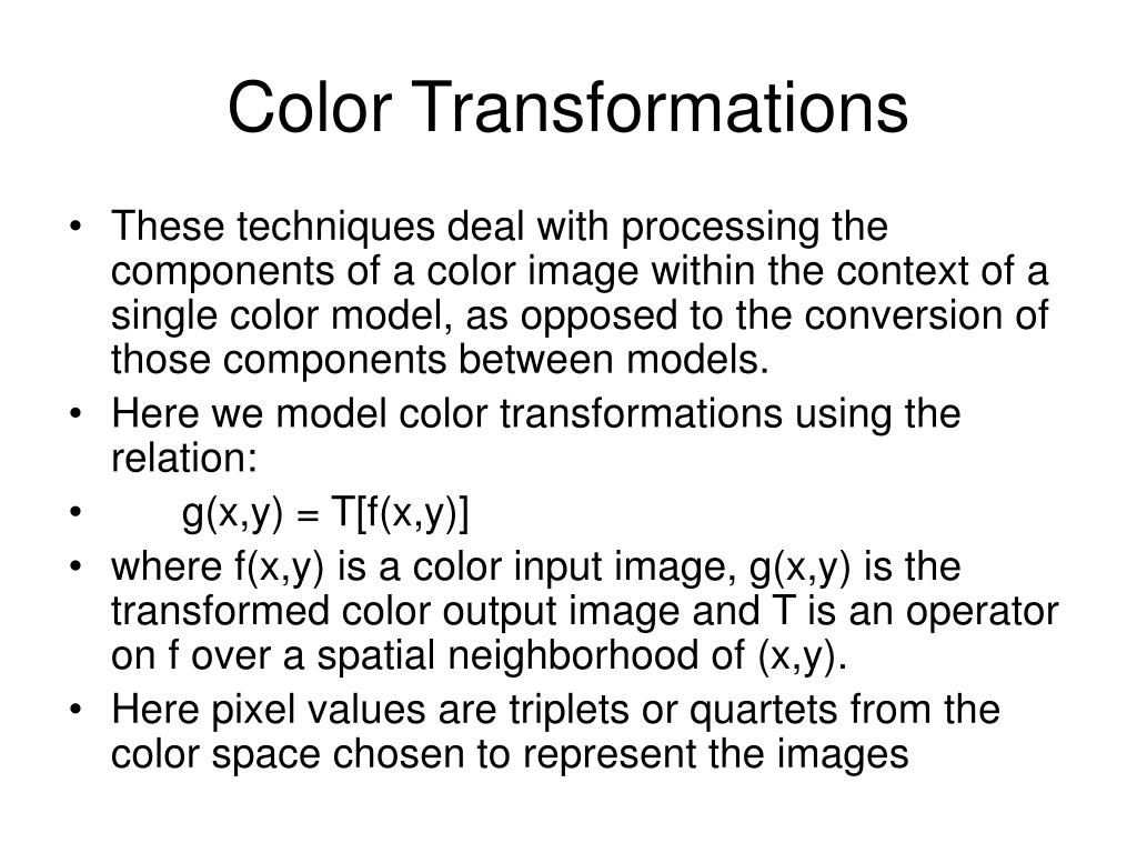 PPT Color Image Processing PowerPoint Presentation, free download