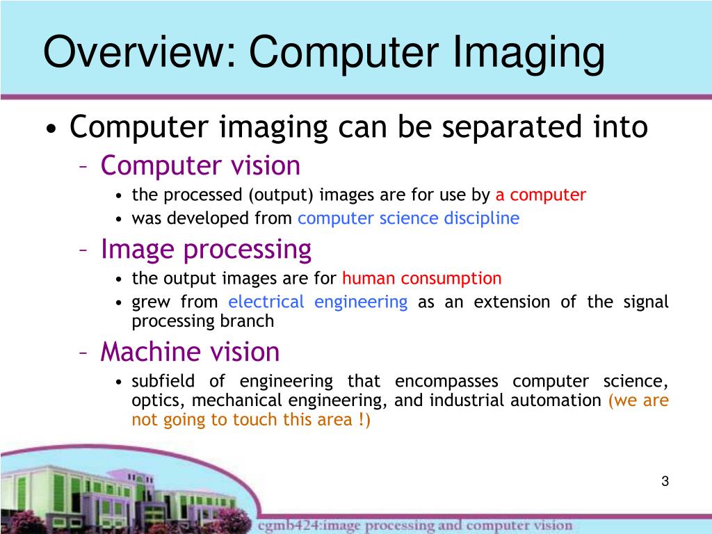 PPT CGMB424 IMAGE PROCESSING AND COMPUTER VISION PowerPoint