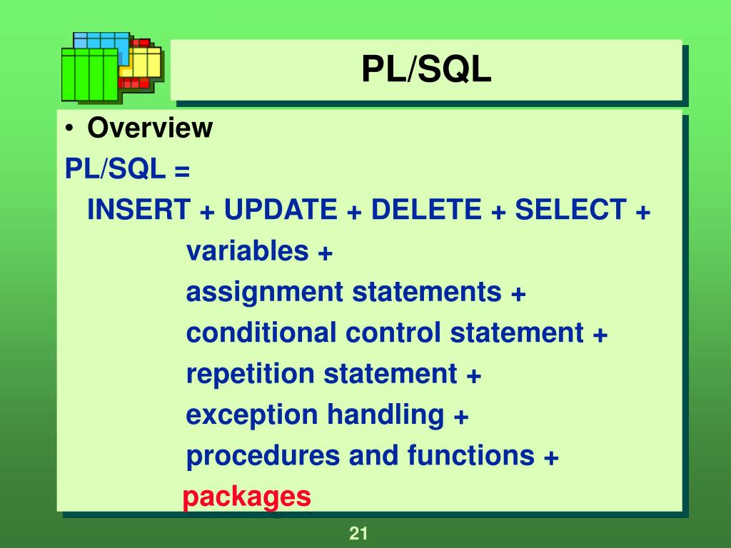 PPT PL/SQL PowerPoint Presentation, free download ID5517275