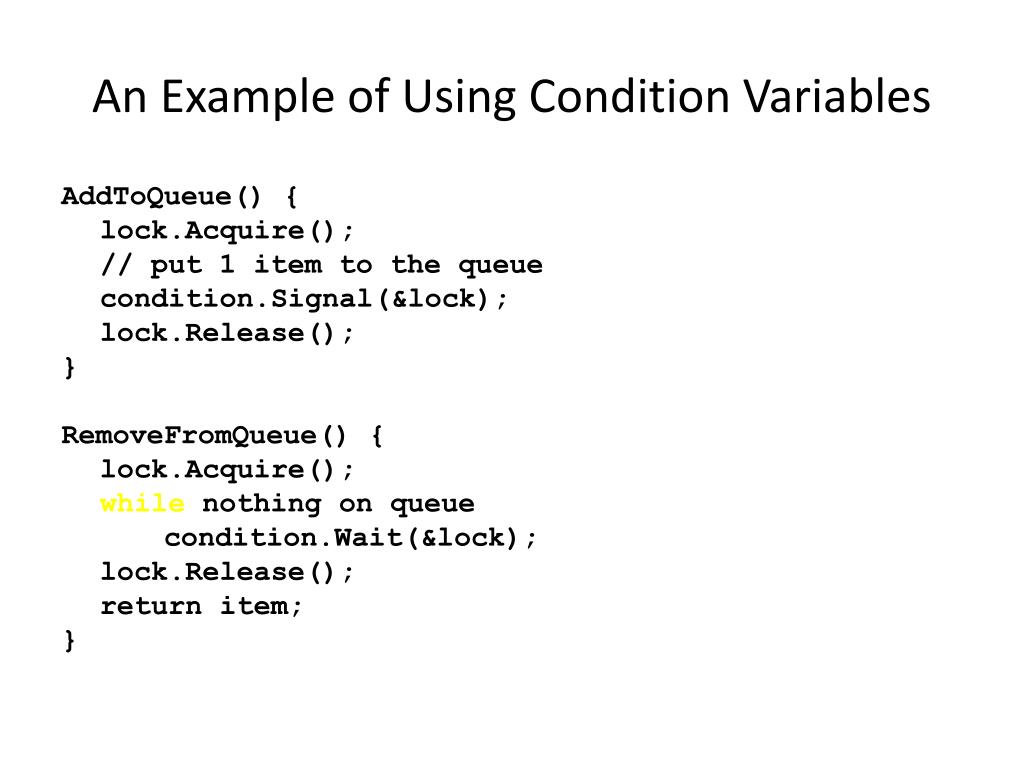 PPT Condition Variables PowerPoint Presentation, free download ID