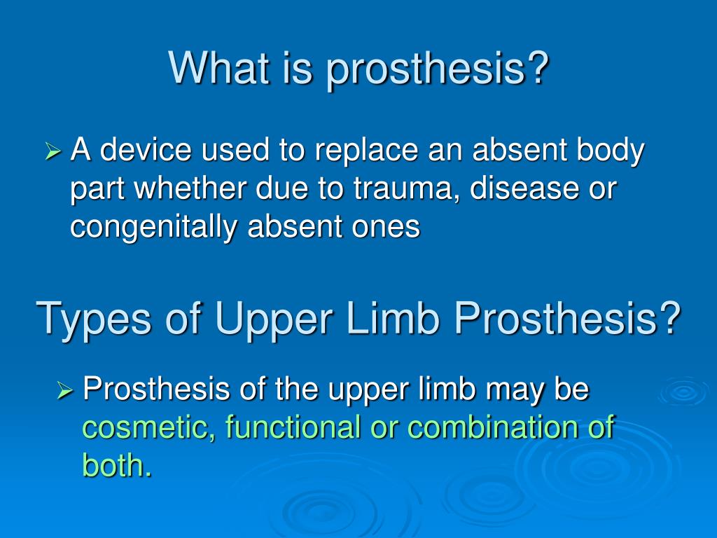 PPT Upper and lower limb prosthesis PowerPoint Presentation, free download ID5526708
