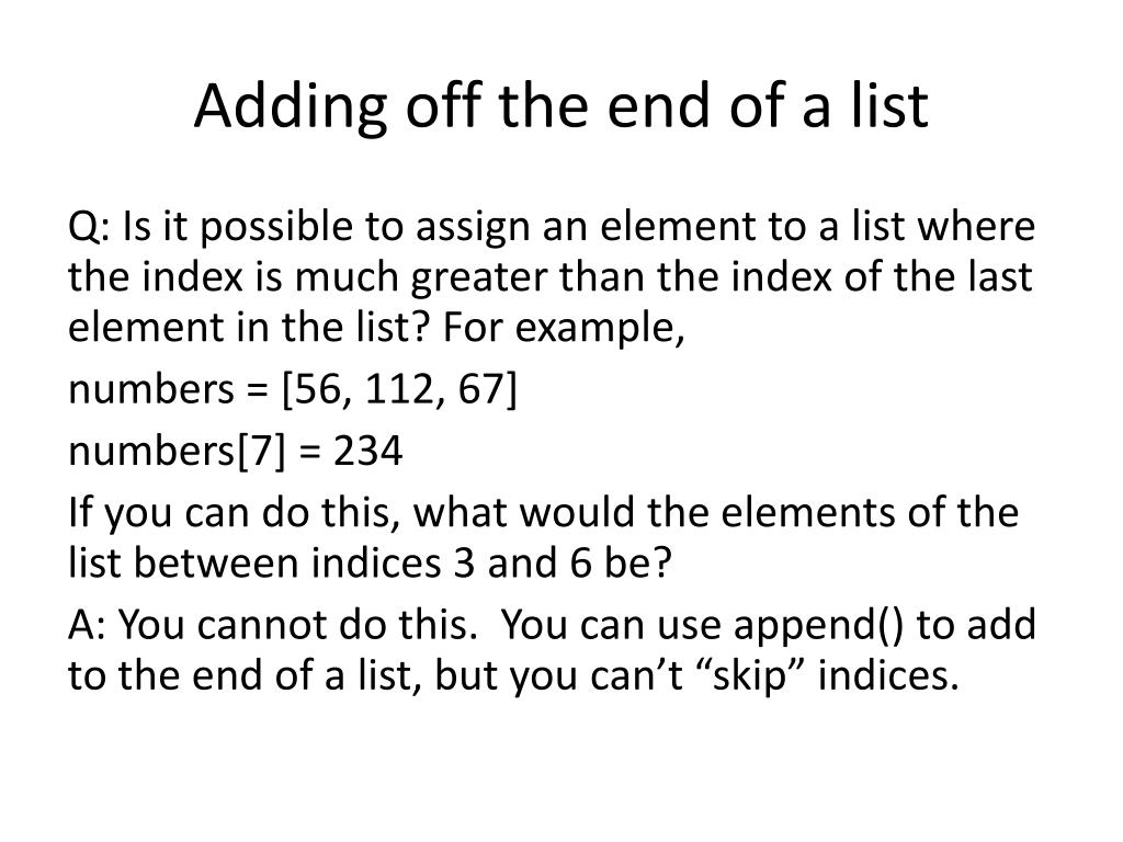 PPT ThinkPython Ch. 10 CS104 PowerPoint Presentation, free download ID5527730