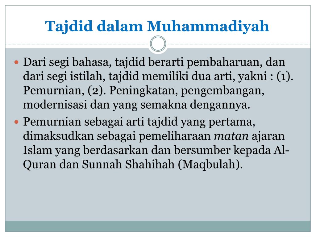 PPT PEMBAHARUAN DALAM ISLAM (TAJDID) PowerPoint Presentation, free