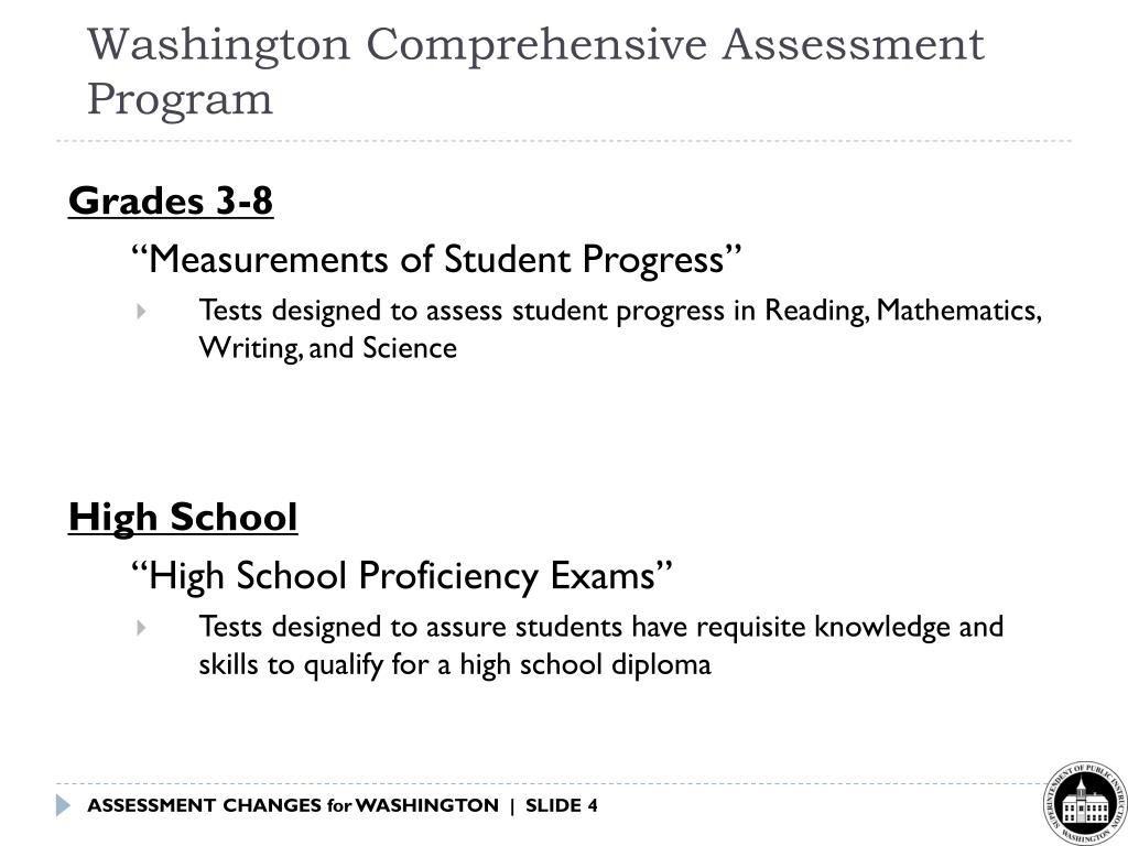 PPT ASSESSMENT CHANGES for WASHINGTON PowerPoint Presentation, free